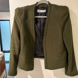Zara Women's Dark Green Blazer